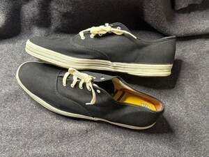 Vintage P.F. Flyers Canvas Sneakers, Black Low-Top, Made in USA, Size 12